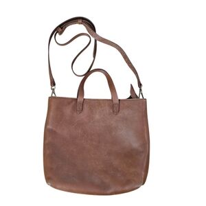 Madewell The Zip-Top Medium Transport Leather Tote